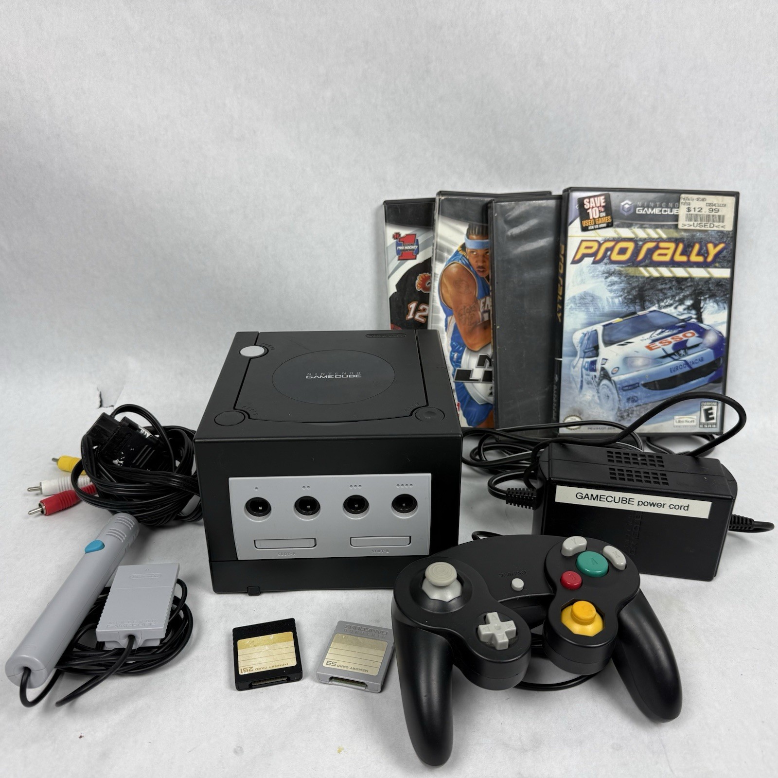 Nintendo GameCube Console DOL-101 Black with Controller/Cables/Game-Tested
