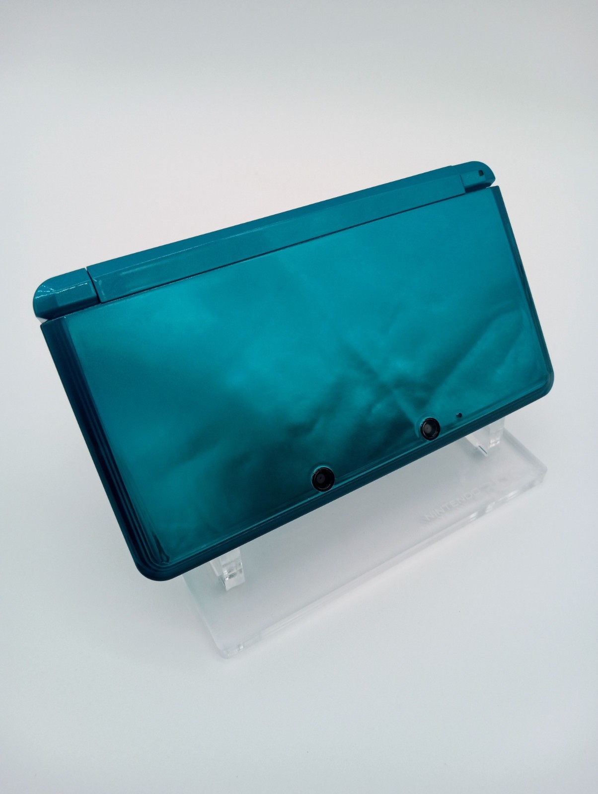 Nintendo 3DS Aqua Blue Handheld System with Box Charger – Excellent Condition