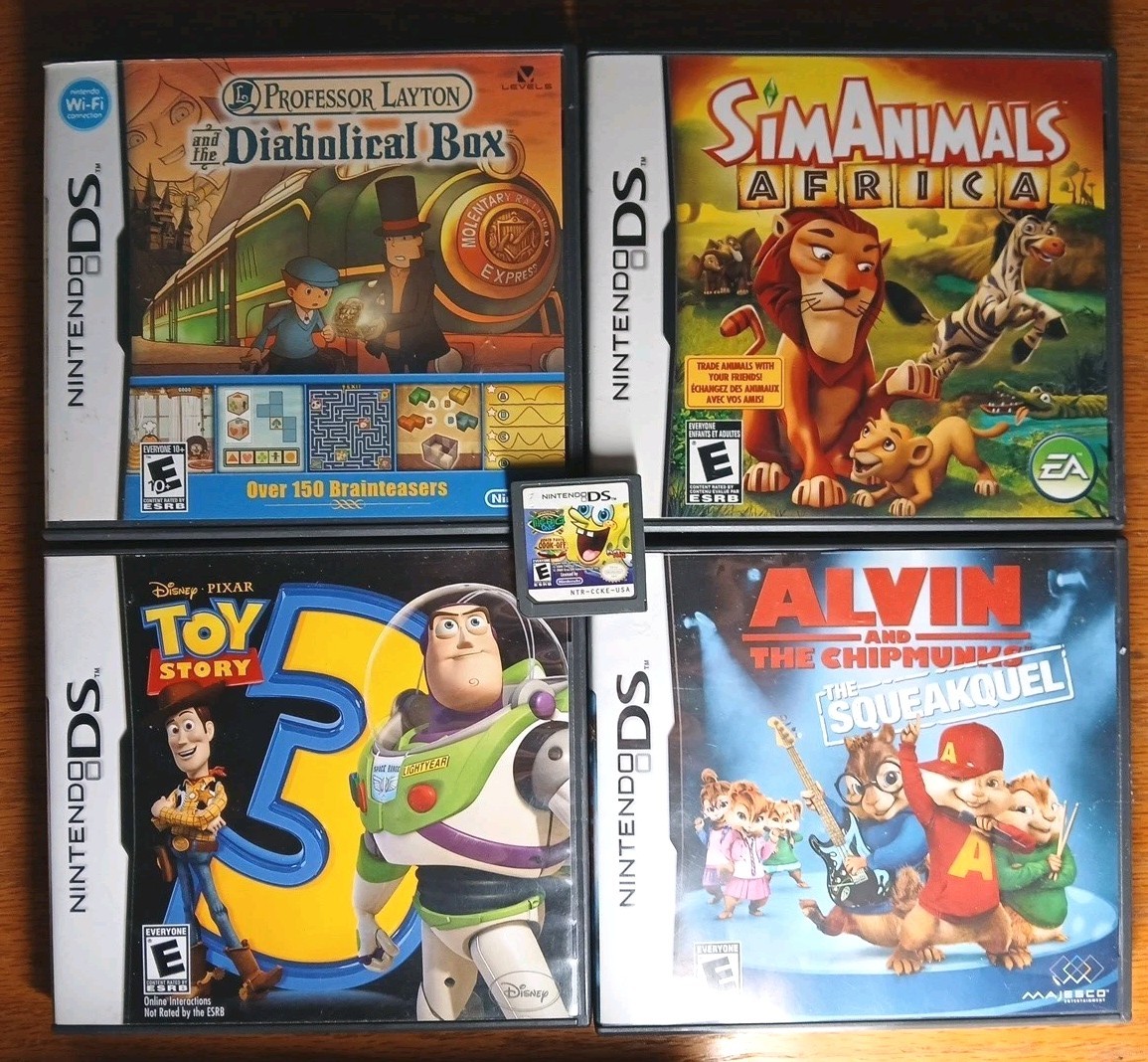 Nintendo DS Lite Lot Crimson Handheld System – Red/Black Plus 5 Games 4 Complete