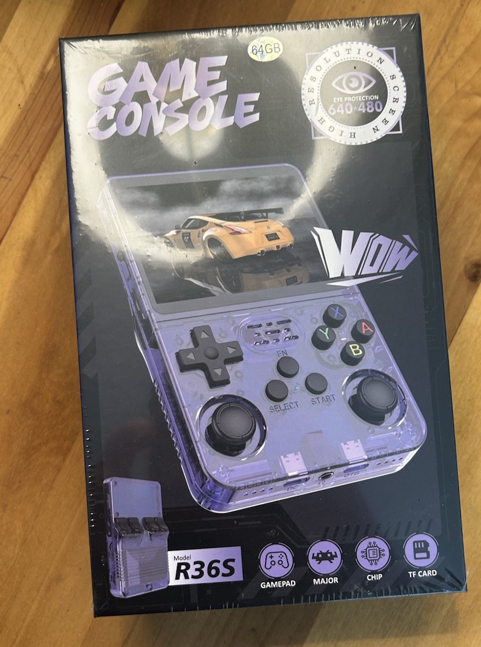 NEW R365 Handheld Video Game Console Emulator – 128GB – Purple