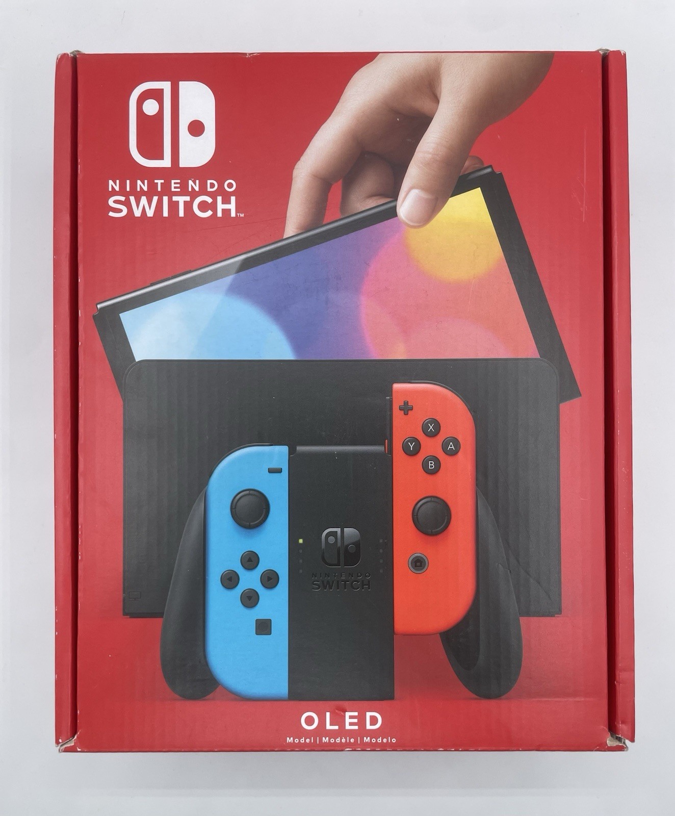 Nintendo Switch OLED Handheld Console 64GB Black Neon Red Neon Blue | New