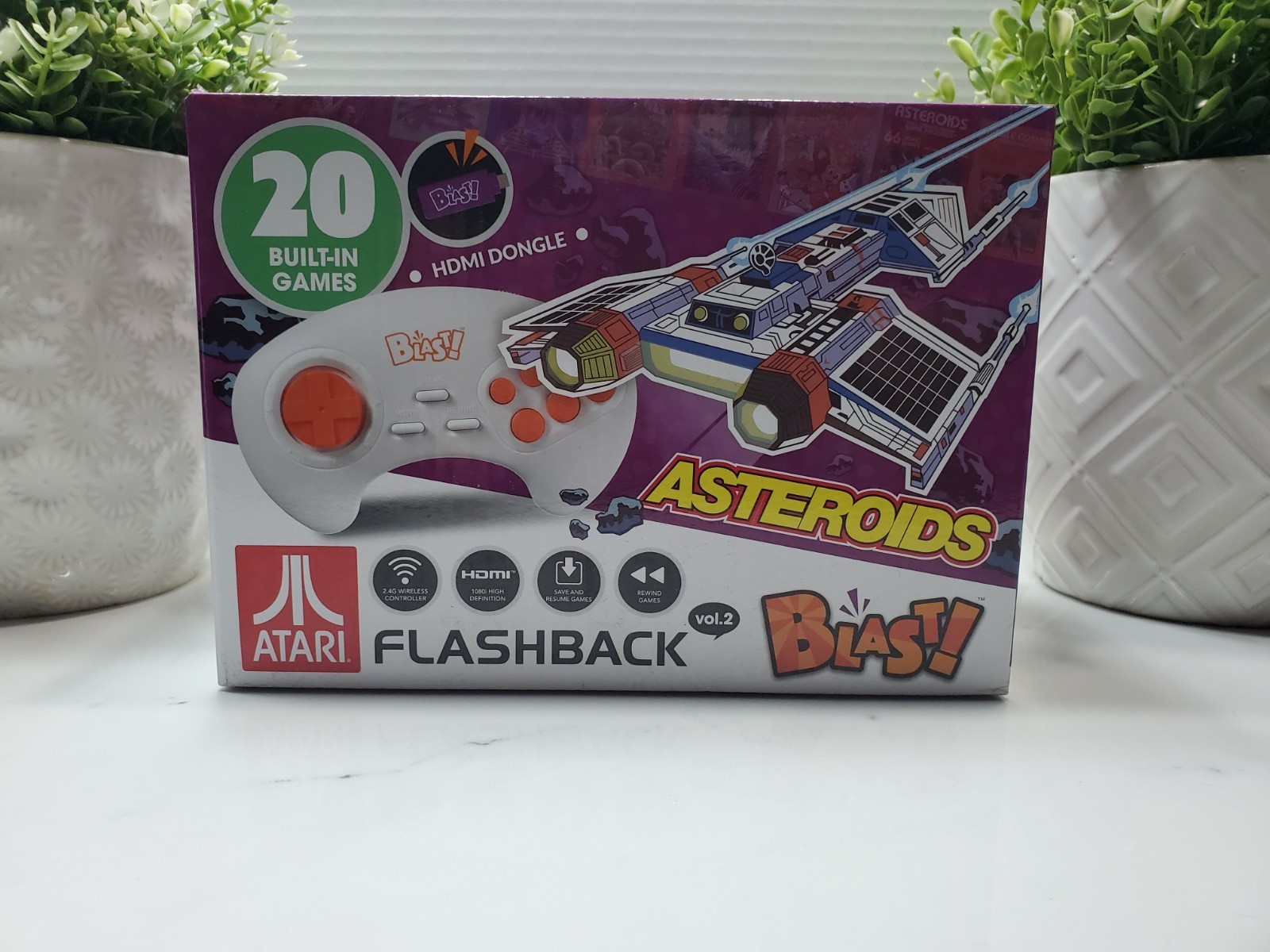 Atari Flashback Blast! HDMI Wireless Asteroids + 20 Built-In Video Games 🟣 NEW