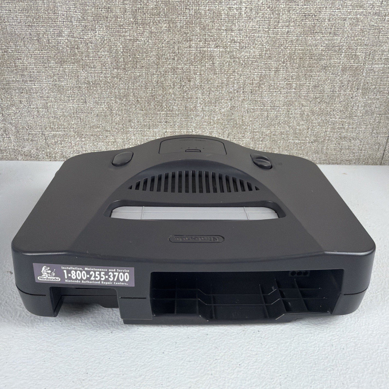 Nintendo 64 Console ONLY – NUS-001 (USA) – Charcoal Tested Working W/ Jumper Pak