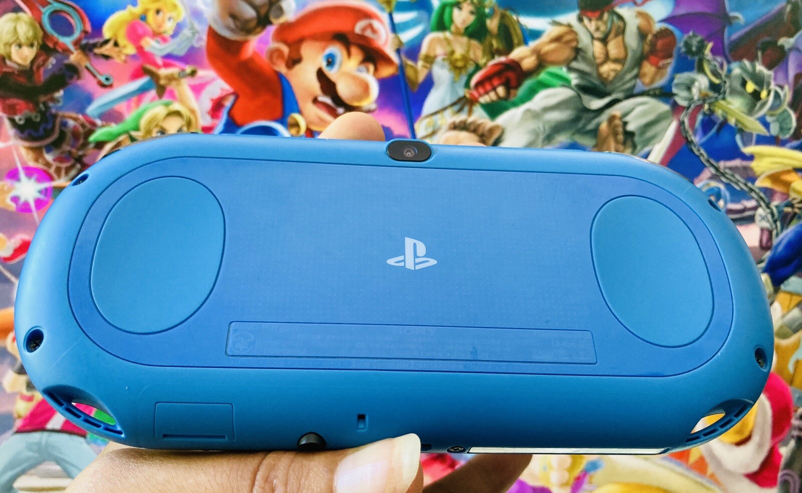 Blue Black Sony PlayStation PS Vita Slim PCH-2000 PSV Portable Console + Charger