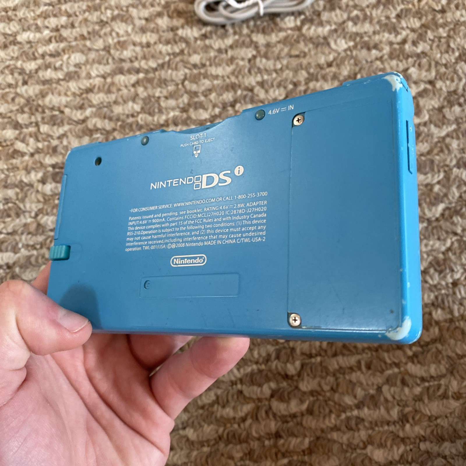 Nintendo DSi Blue Handheld Console Camera/Charger Stylus Tested