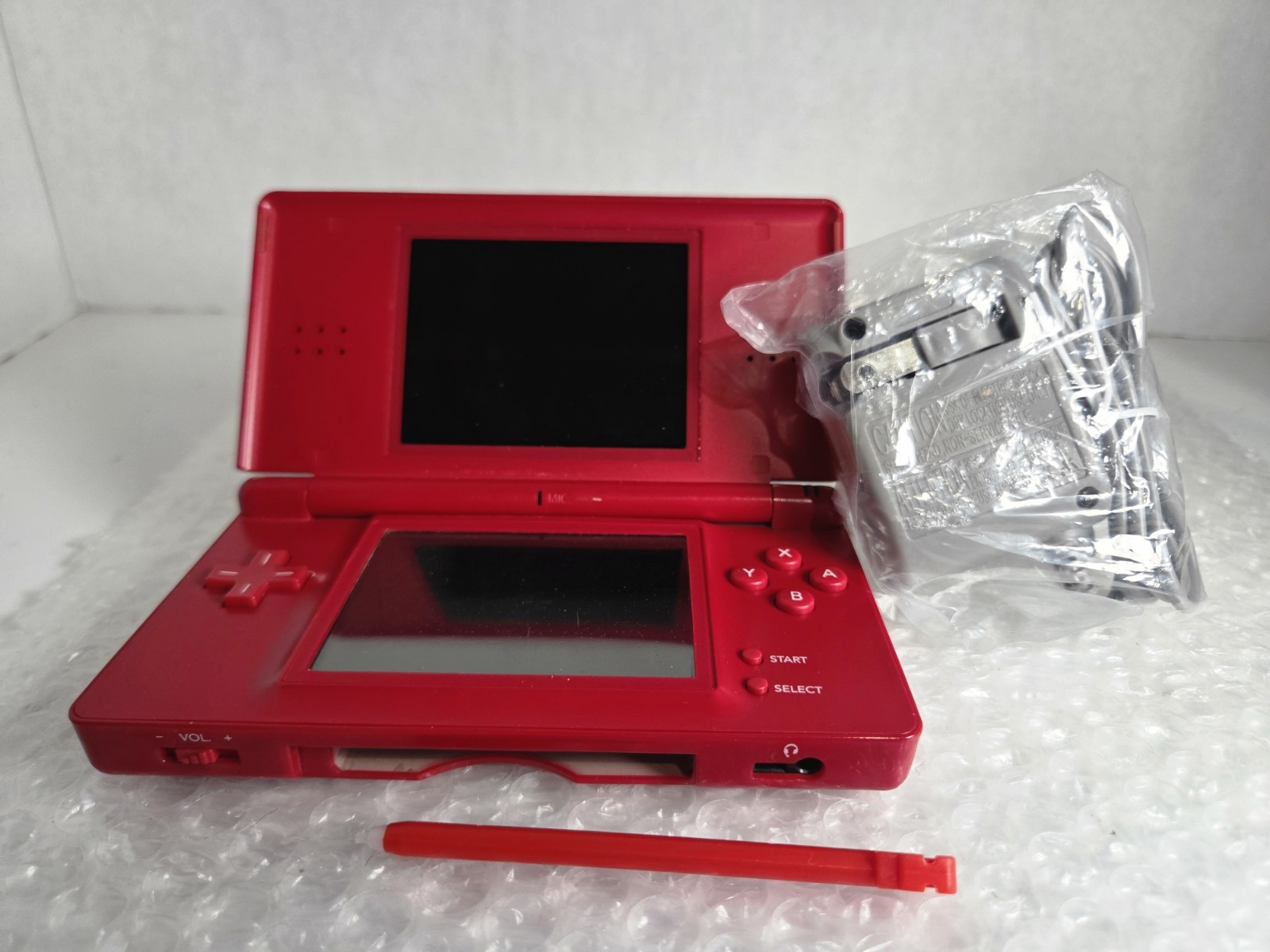 Nintendo DS Lite Red Mario Edition Console Tested Cleaned OEM Charger New Batter