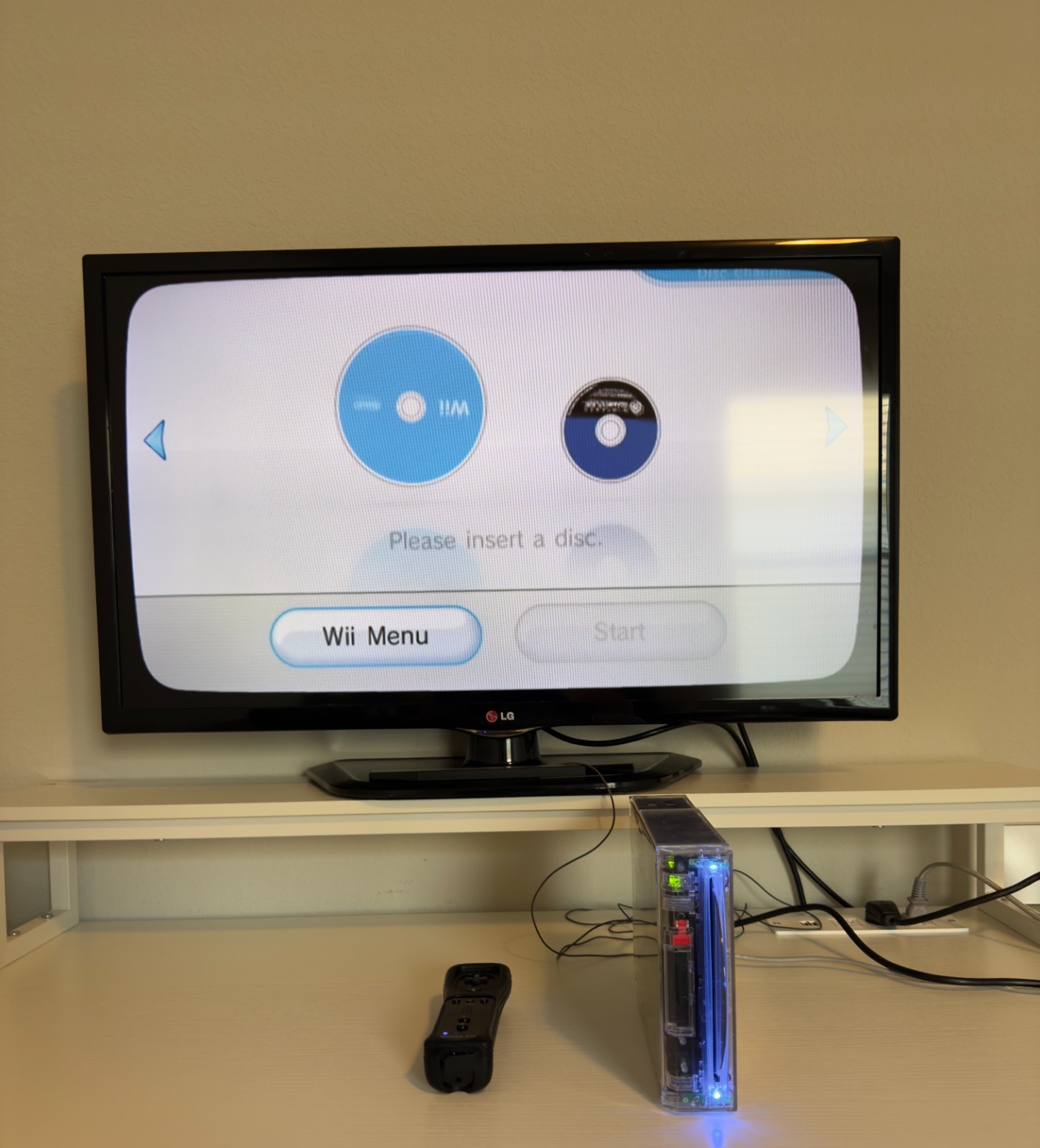 Nintendo Wii Console bundle with Custom Transparent Clear Tested & Works