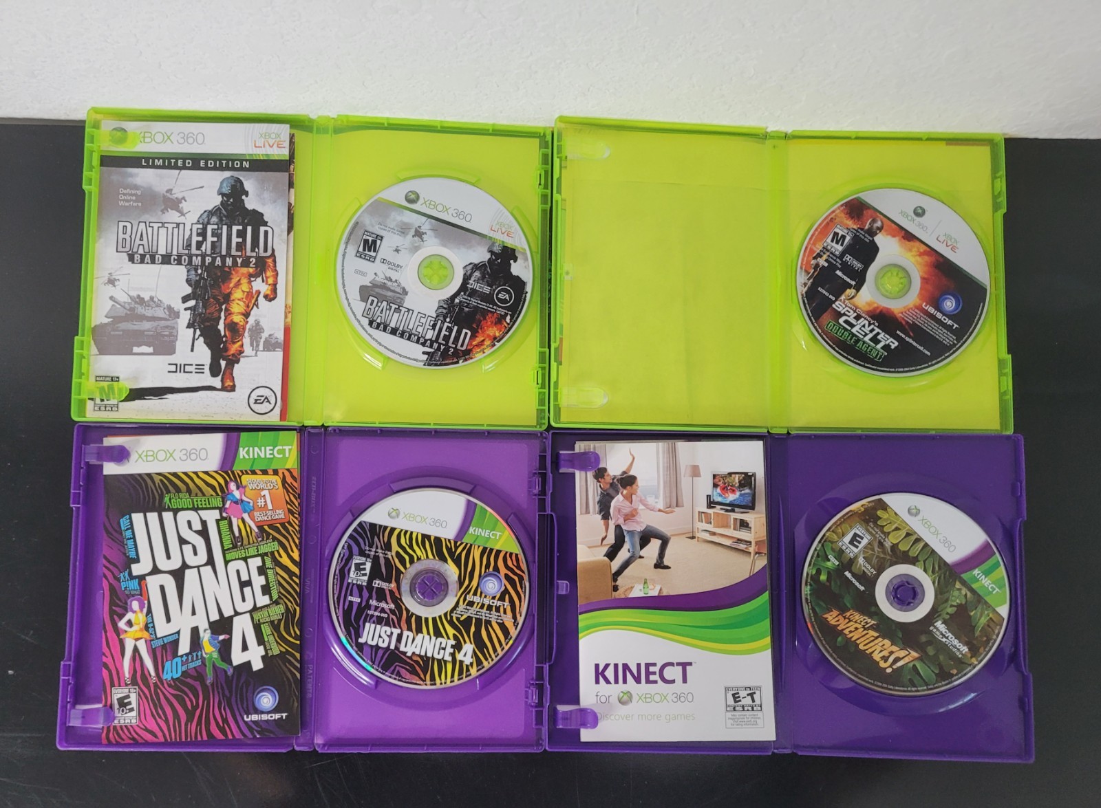 Xbox 360 S White Model 1439 Console 19 Game Bundle Kinect Nyko Tested Working