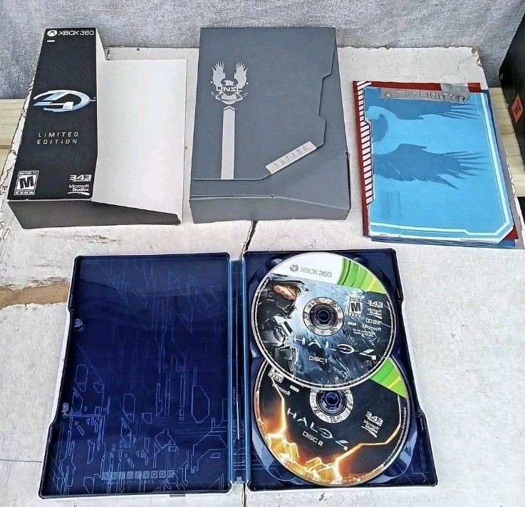 Xbox 360 Bundle Console Travel Backpack Controller Collectors Edition Of Halo