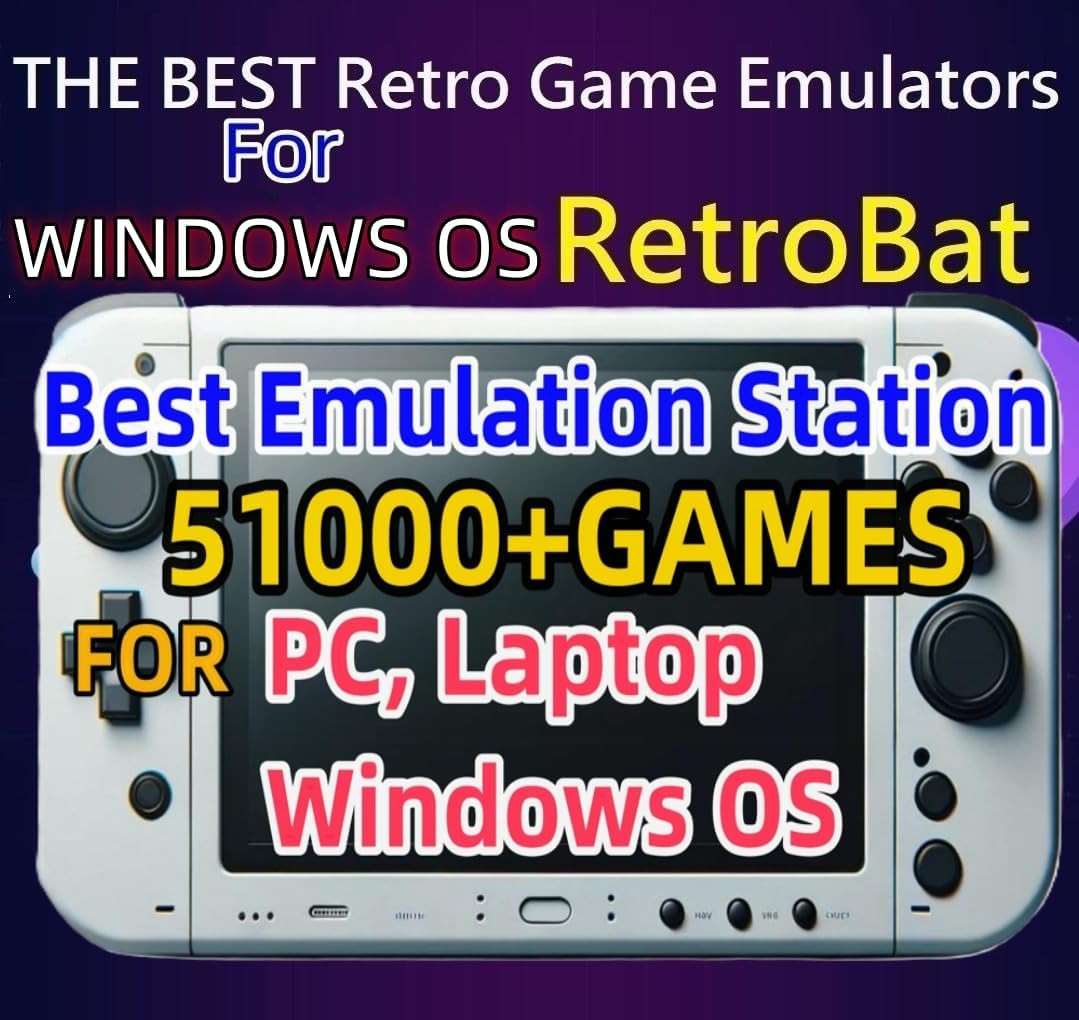 512GB Retrobat Game System for Handheld Consoles, Windows OS, Batocera System Em