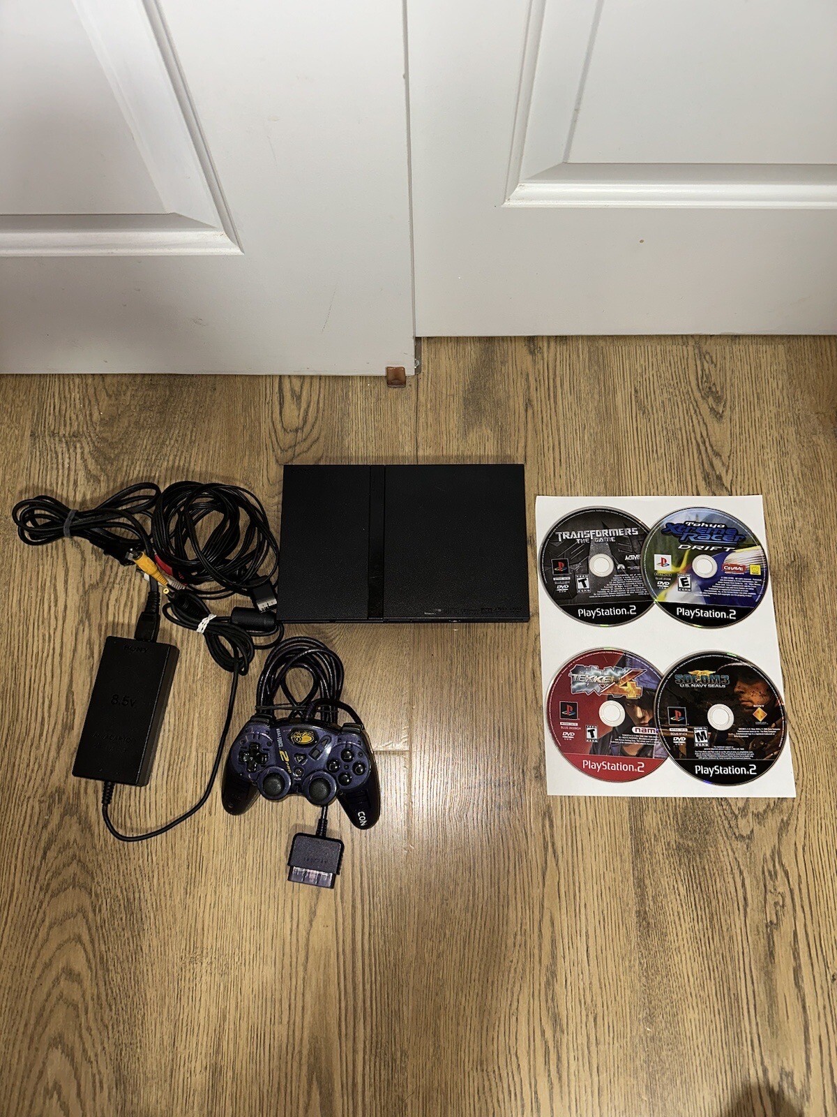 Sony PS2 SLIM Video Game System Gaming Bundle Console Set Playstation-2 W Games