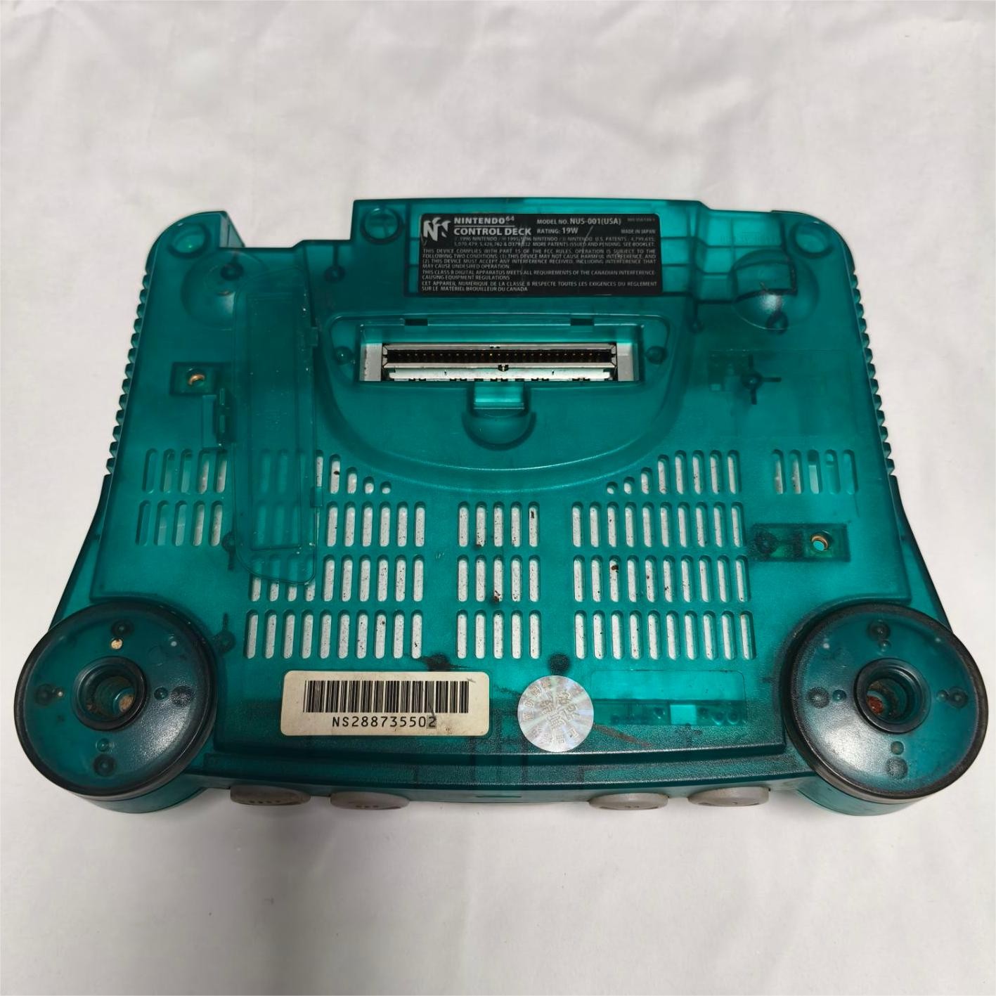 USA Nintendo N64 Console Systemv Clear Shell Bundle W/Oem controller Cords