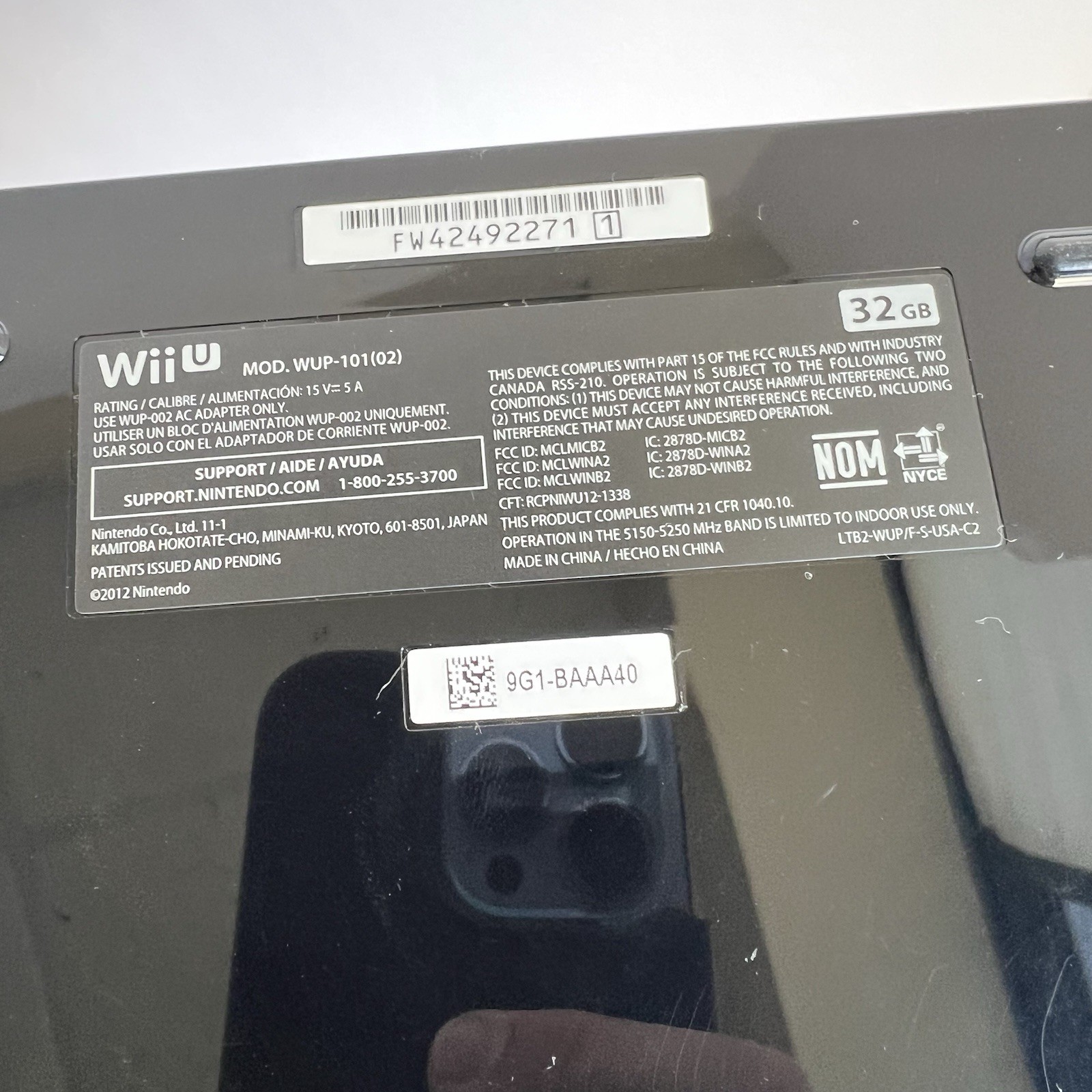 Genuine Nintendo Wii U WUP-101(2) 32GB Black Console Only – Tested Working