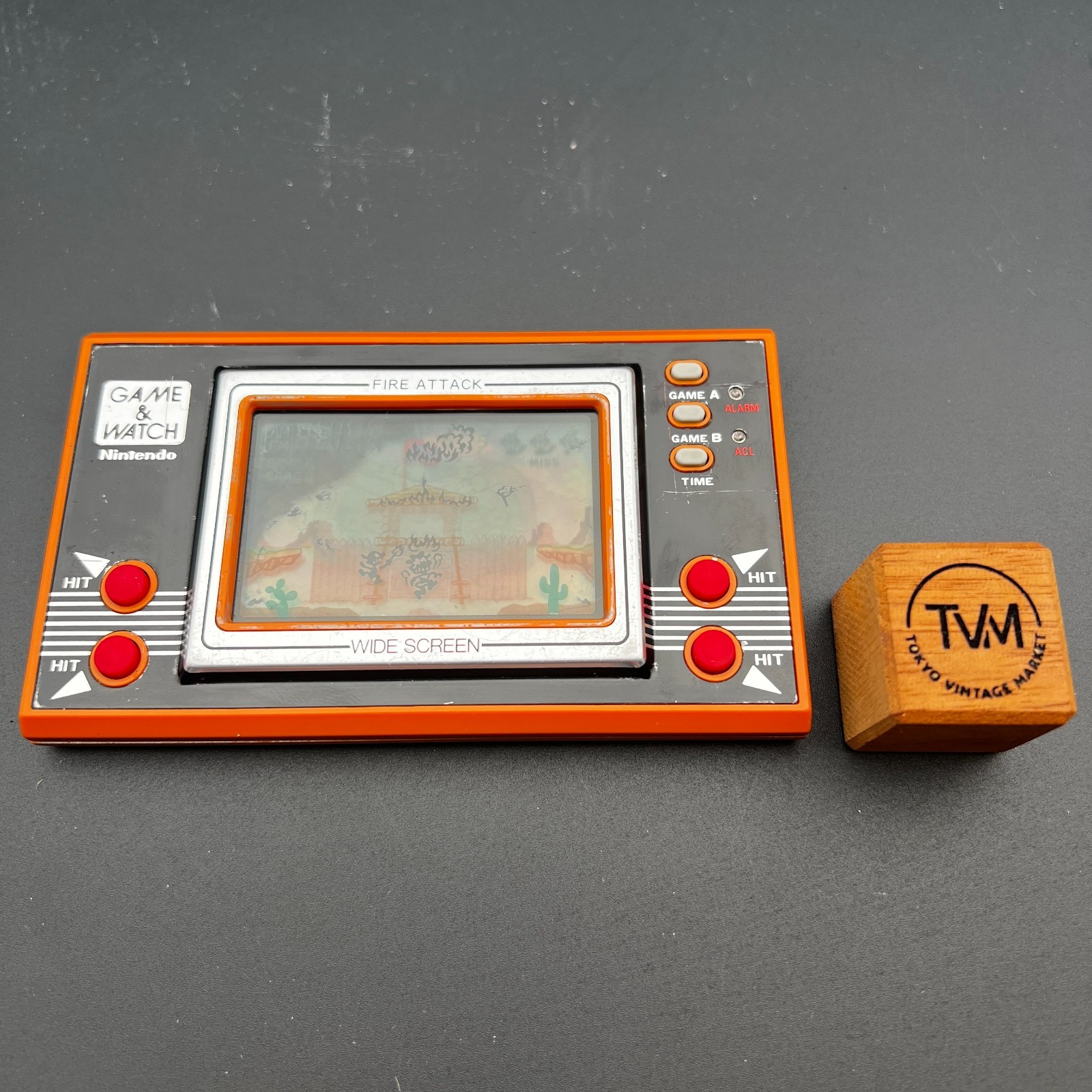 Nintendo Game & Watch FIRE ATTACK ID-29 Wide Screen 1982 [JUNK] Tested Works