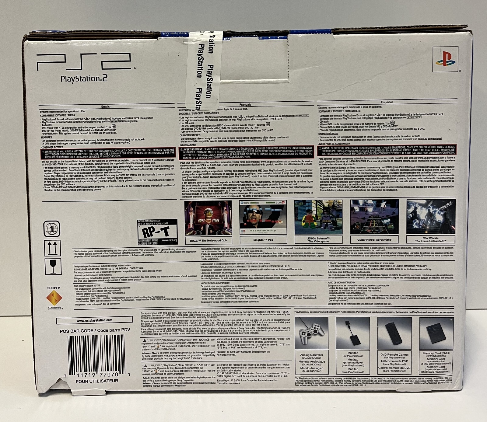 SONY PLAYSTATION 2 CONSOLE SCPH-90001 SS CB NEW NTSC USA FACTORY SEALED