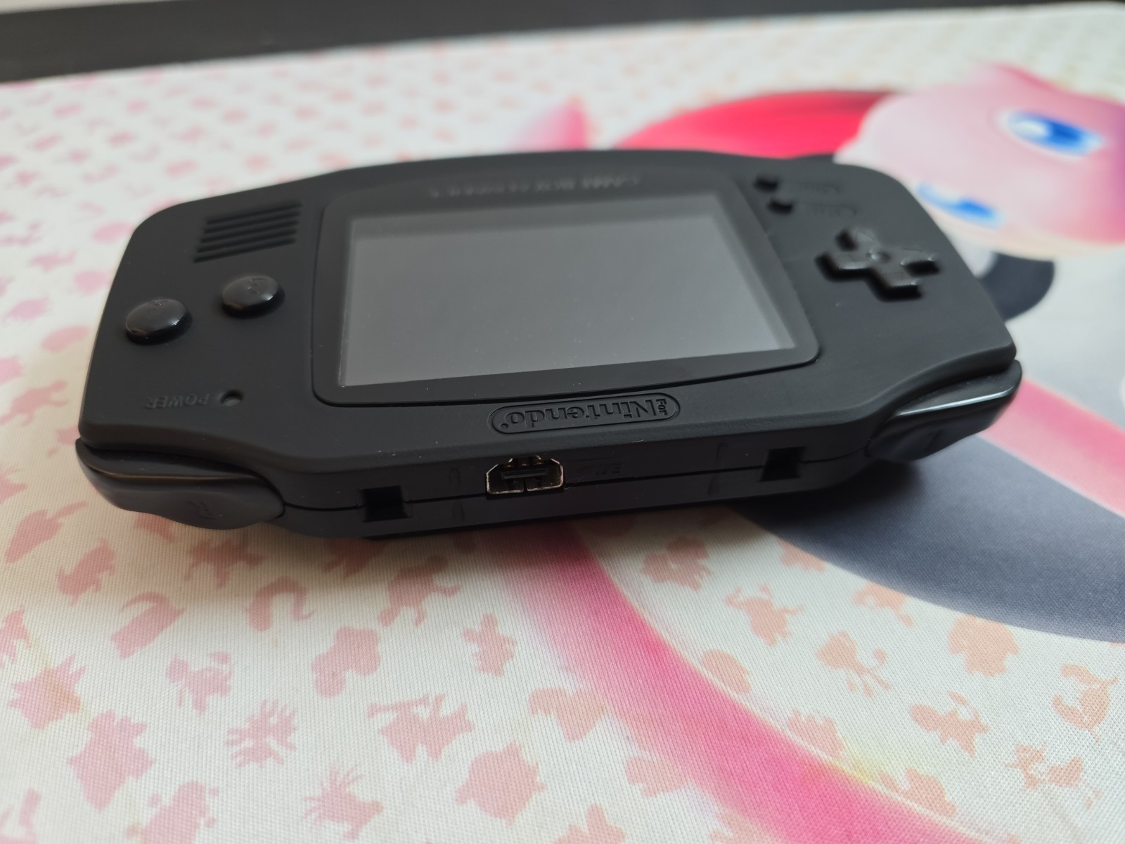 Black Game Boy Advance GBA IPS LCD USB-C 1800 mAh Rechargeable Battery