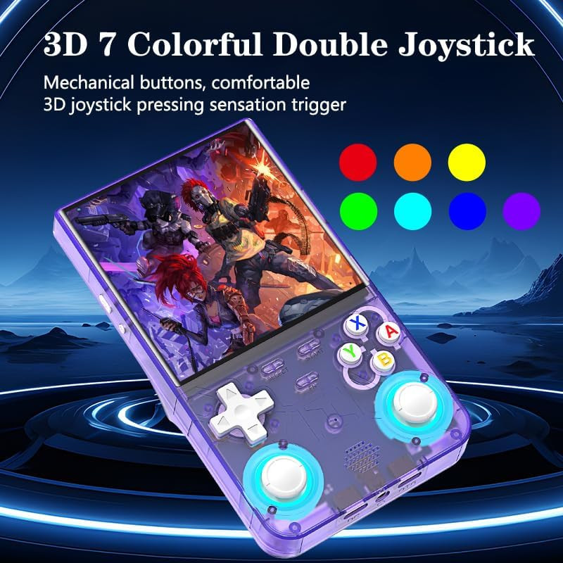 R36 Ultra Retro Handheld Game Console, with 64G Built-In 20000+ Games, 3000Mah R