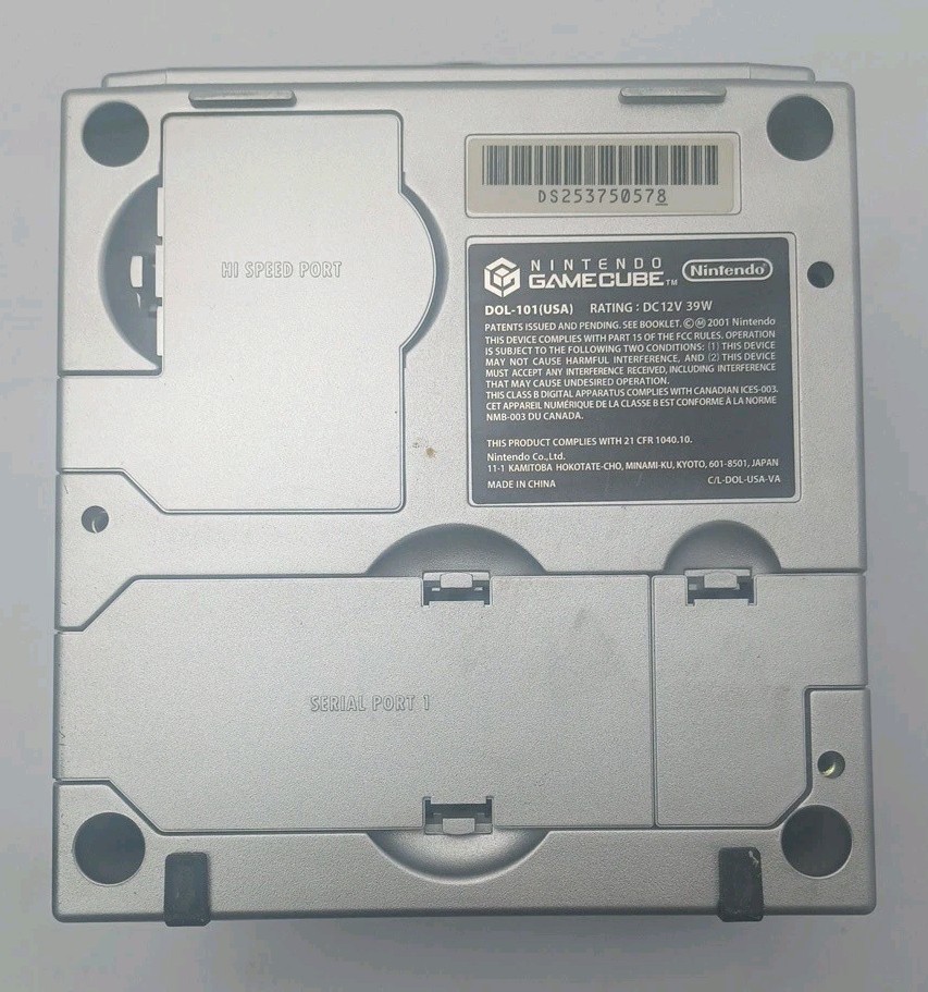 Nintendo GameCube Platinum Console -Controller- Cords Included DOL 101