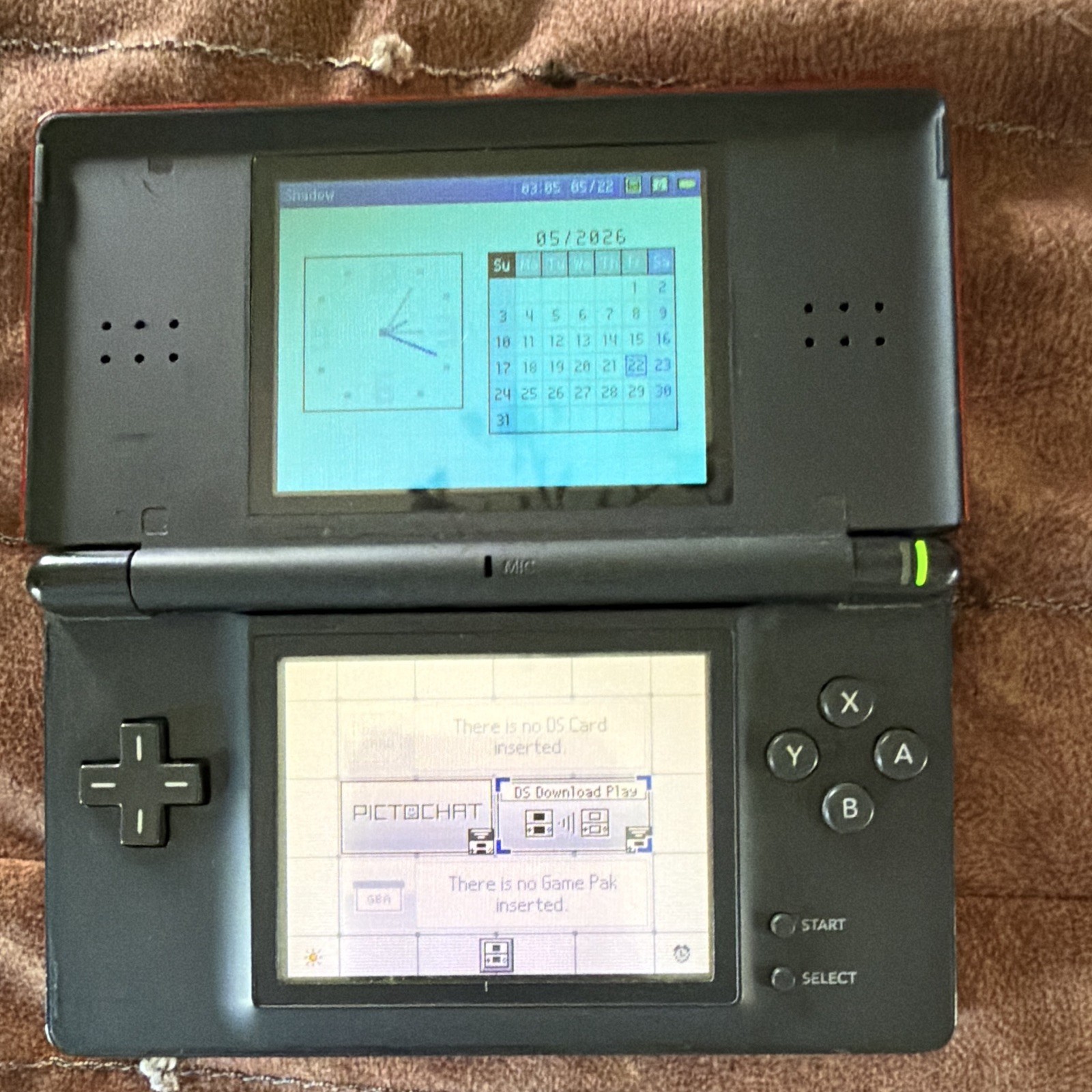 Nintendo DS Lite USG-001 Handheld Console Red/Black Wi-Fi Headphone Jack
