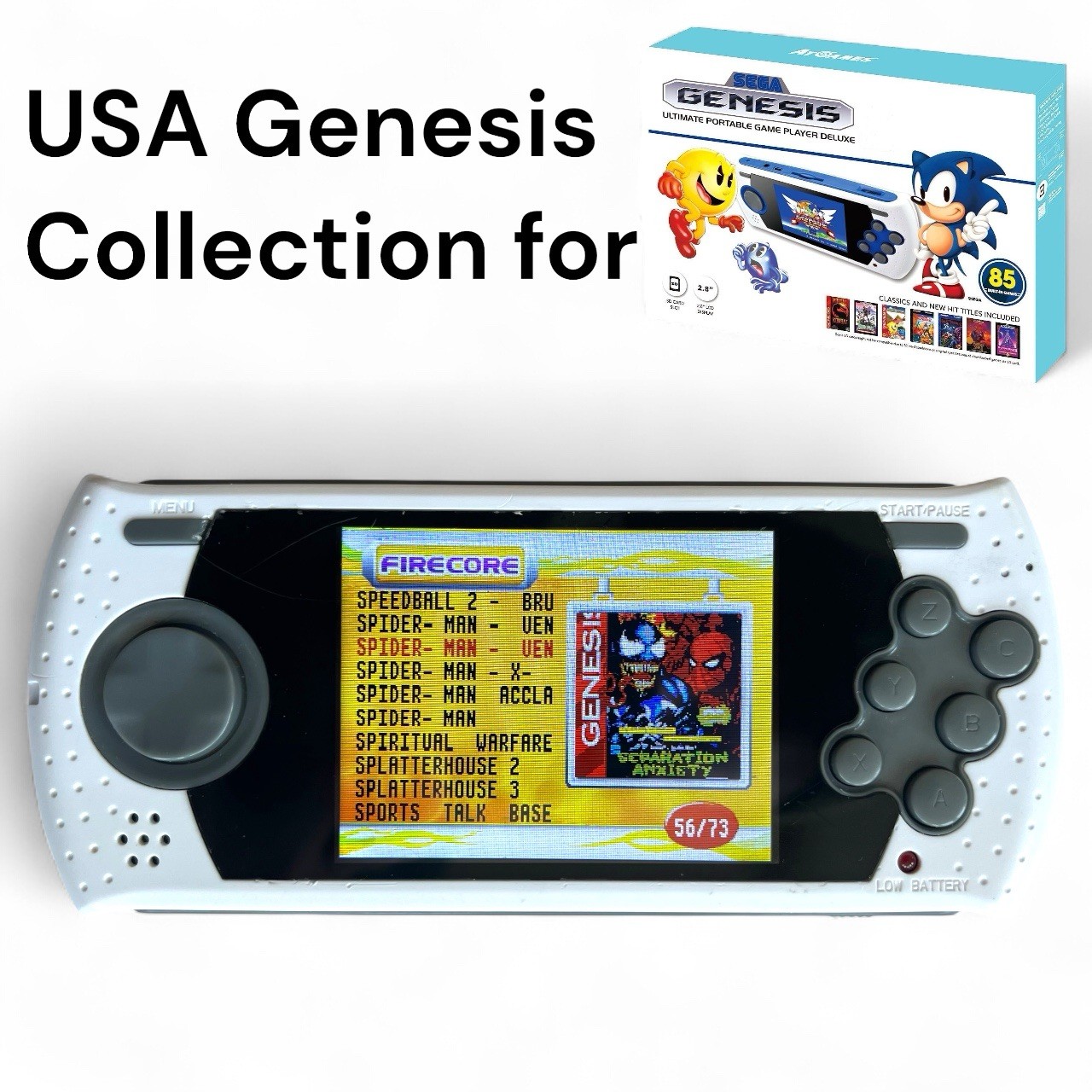 Sega Genesis Ultimate Portable 2GB SD Card w/ USA Game Library + Cover Art Menu