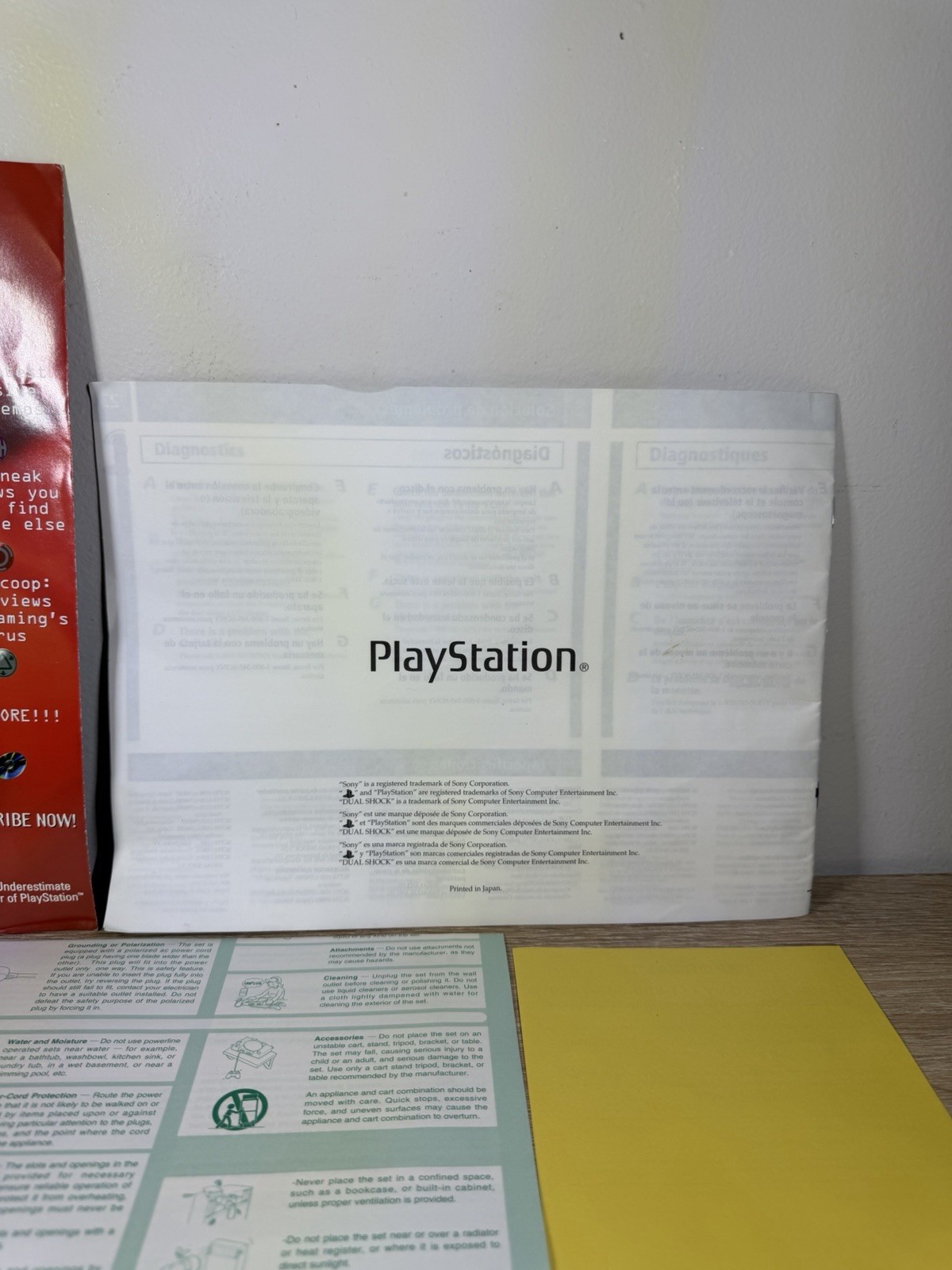 Sony PlayStation 1 PS1 Console Bundle (SCPH-7001) W/ Reg Card Manual & Inserts ✅