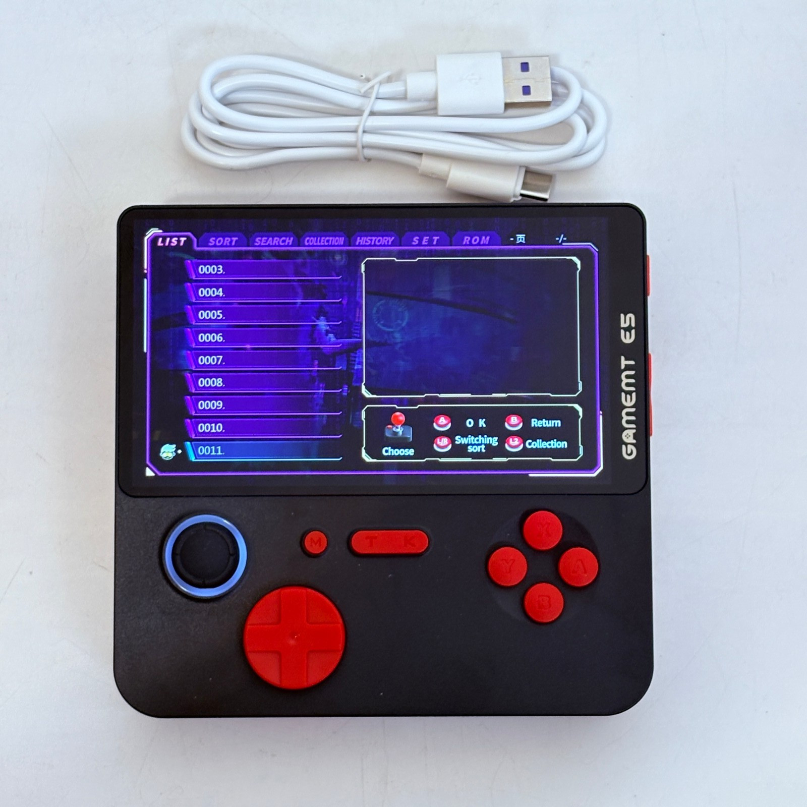 Gamemt E5 Jellymini Handheld Game Console Black/Red 64GB Wi-Fi USB-C
