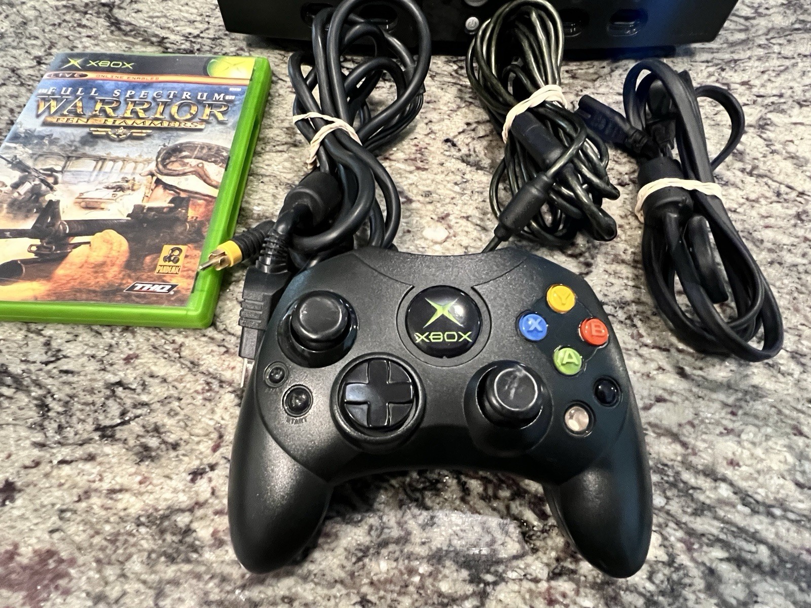 OG Xbox Console Bundle:Controller,Cables Cords Game Upgraded Read!