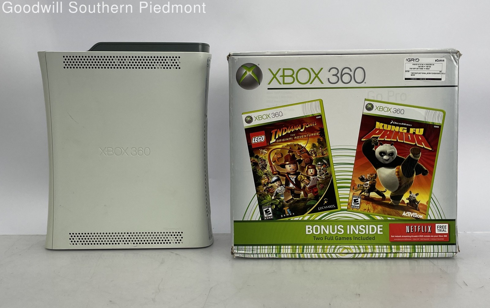 Microsoft Xbox 360 60GB Indiana Jones Kung Fu Panda Bundle – Falcon – Tested