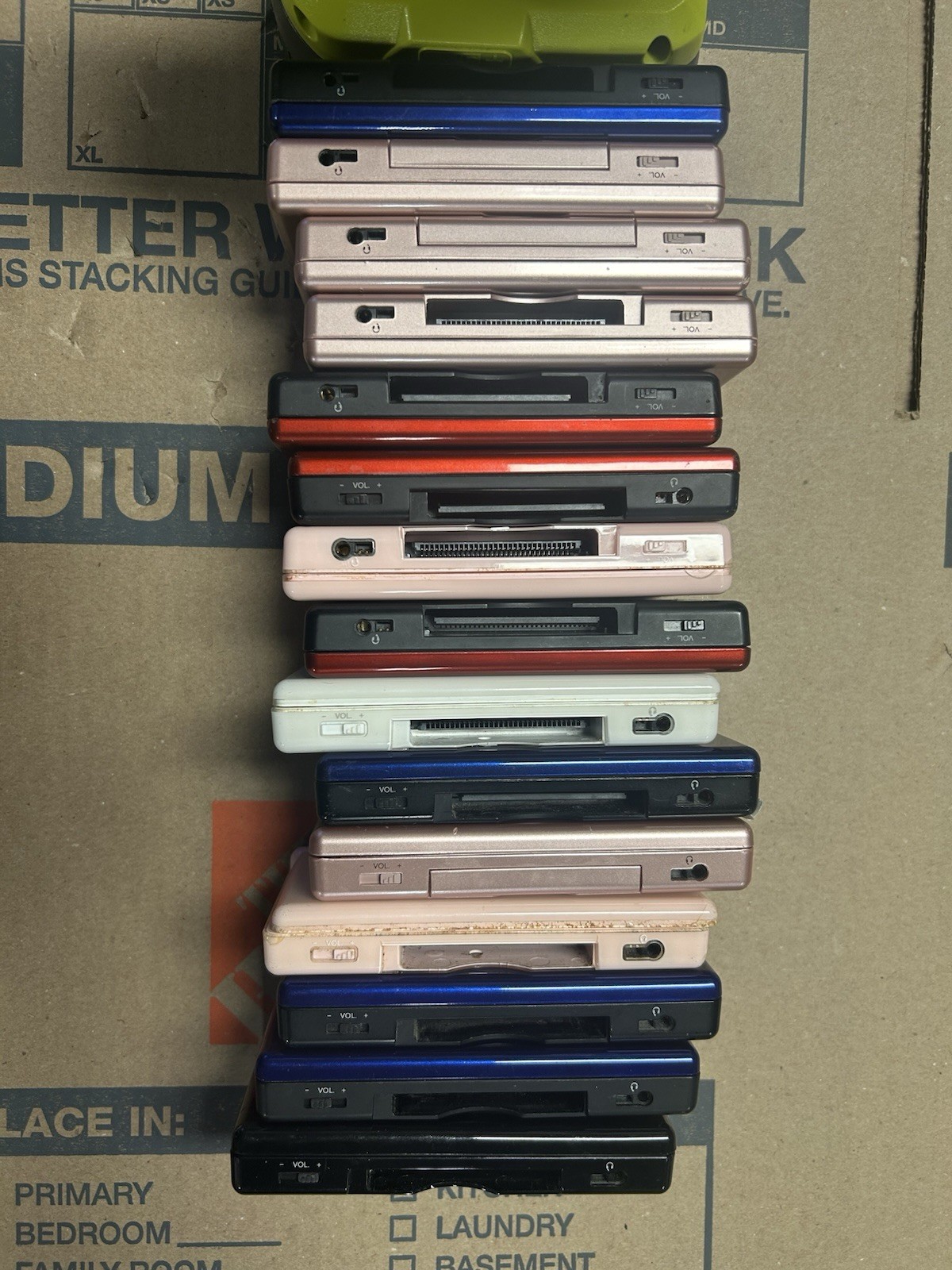 (15) Nintendo DS Lite Handheld Game Systems LOT PARTS REPAIR BROKEN AS-IS