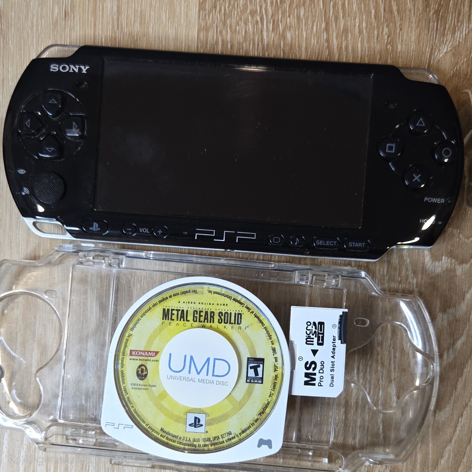 Sony PSP-3010 Black Handheld Console w/Micro SD Metal Gear Solid GAMESTOP TESTED