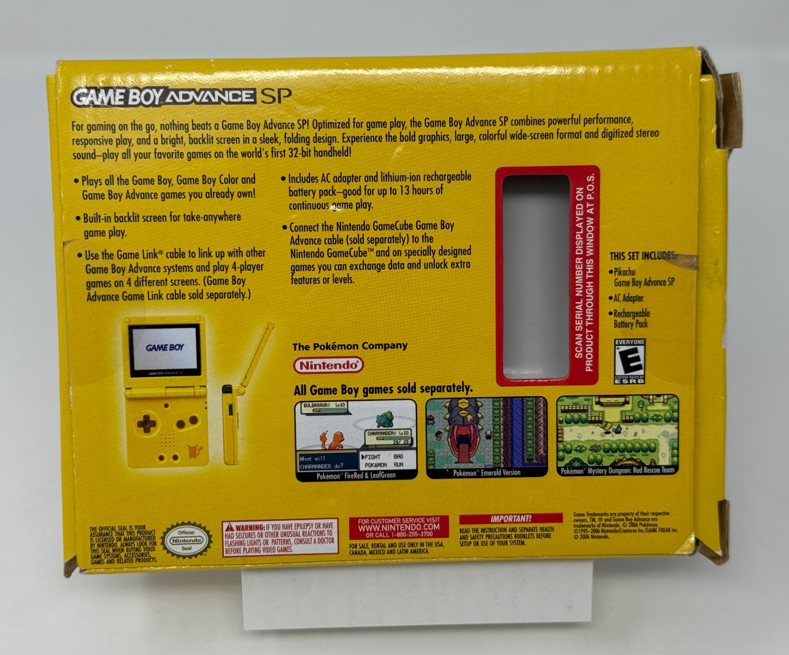 Nintendo Gameboy Advance SP Toys «R» Us Exclusive Limited Edition Pikachu IN BOX
