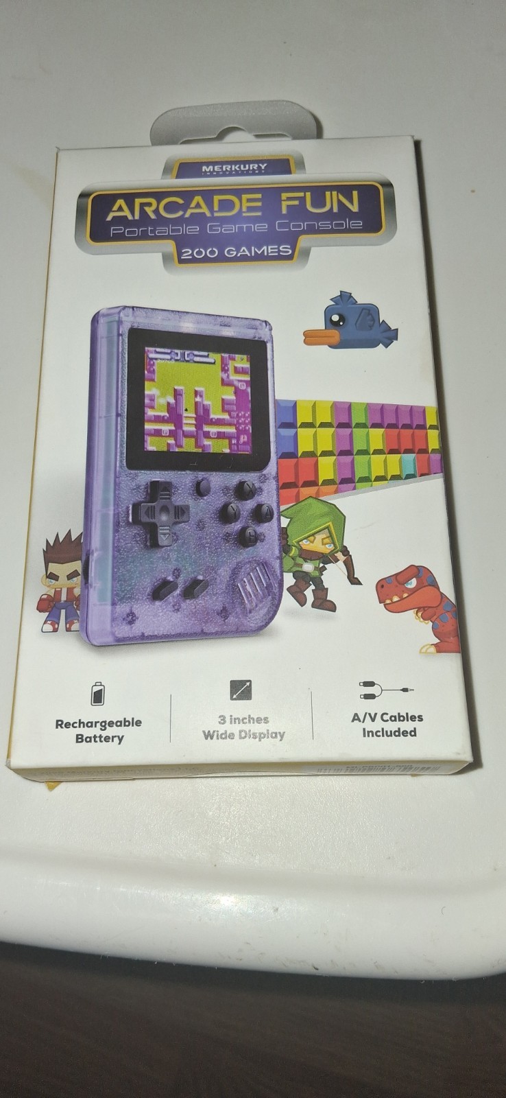 Merkury Innovations Arcade Fun Portable Console 200 Games Rechargeable