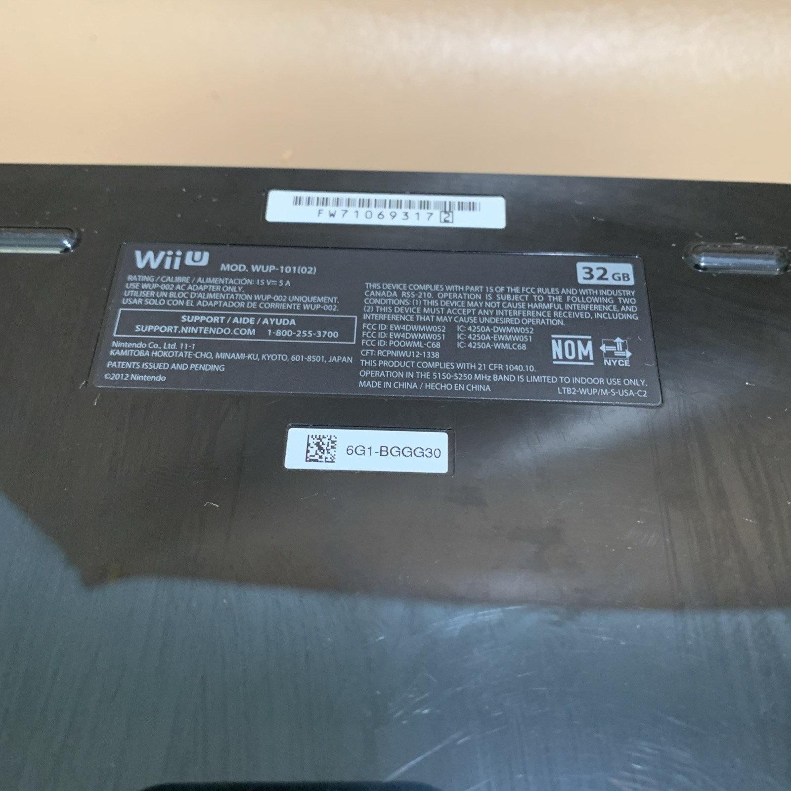 Nintendo Wii U Black 32 GB System Console Bundle With 3 Games TESTED WORKING