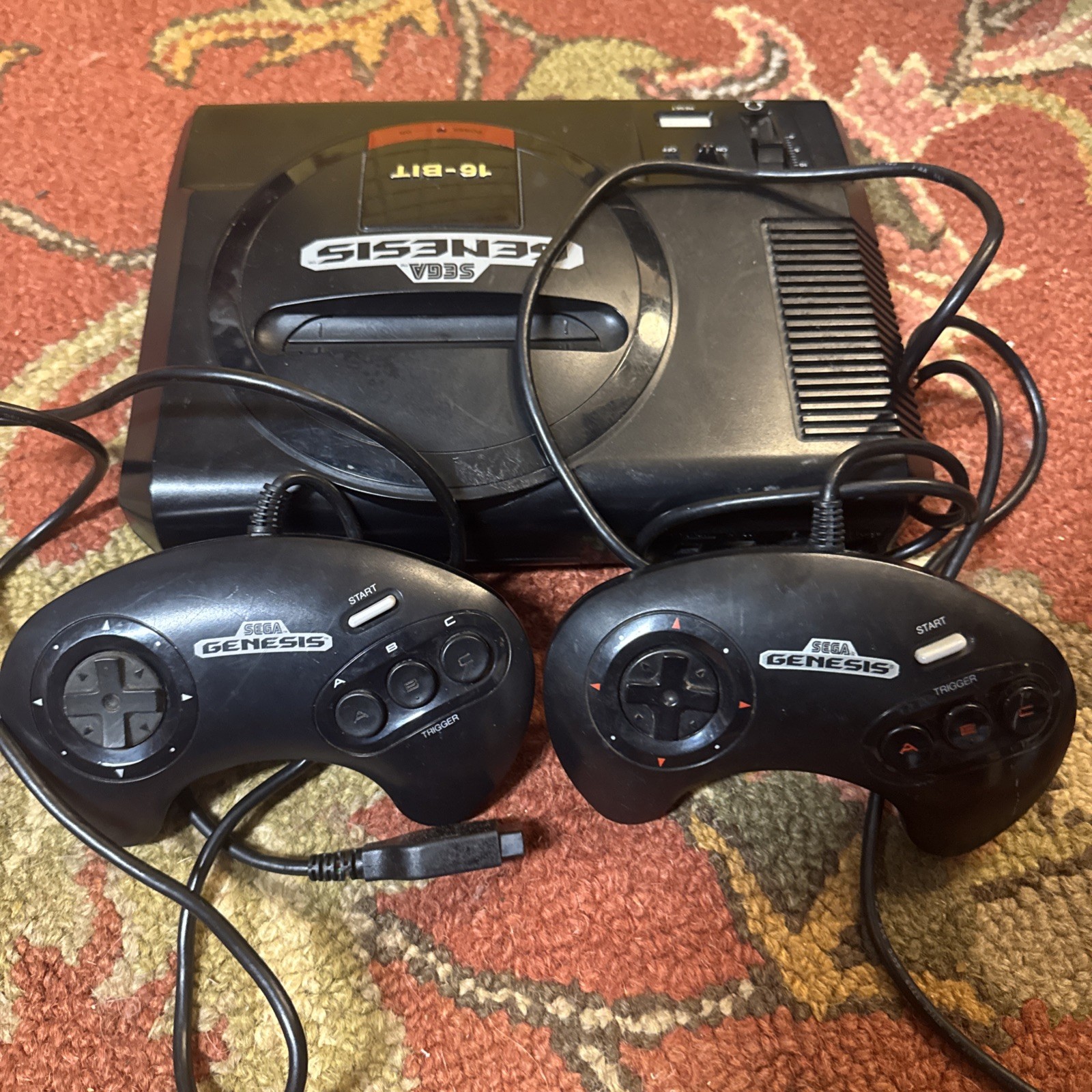 Sega Genesis 1 System Model 1601 16-Bit Console and two controllers