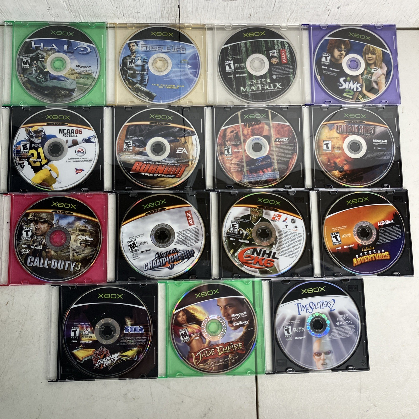Microsoft Original Xbox Console Bundle Big Duke 15 Games Halo Crazy Taxi Deus Ex