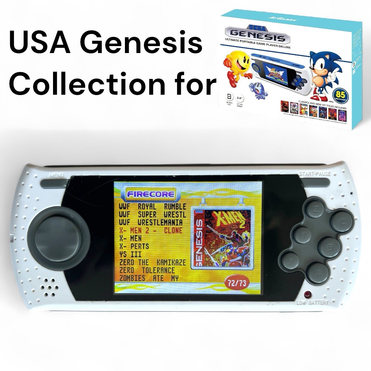 Sega Genesis Ultimate Portable 2GB SD Card w/ USA Game Library + Cover Art Menu