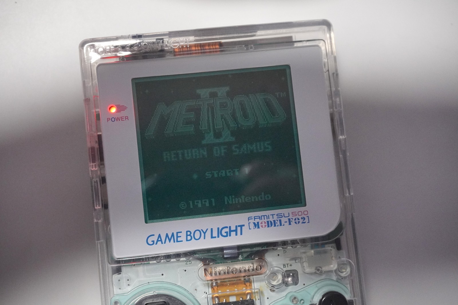 Game Boy Light Re-Shell Famitsu 500 clear console Japan GBL system US Seller