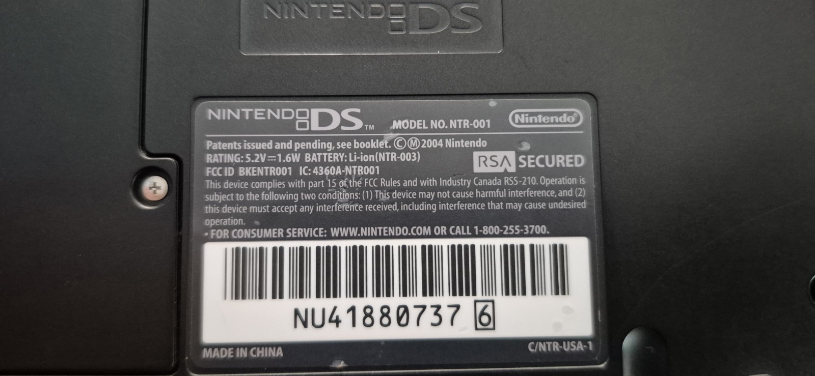 Original Nintendo DS NTR-001 Blue (No Charger) Games And Case TESTED & WORKING