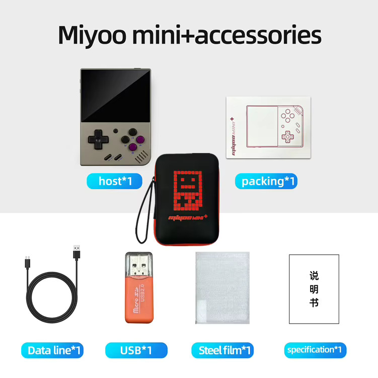 MIYOO Mini+ PLUS V3 3.5» Inch Retro Handheld Game Console Open Source Mini Plus
