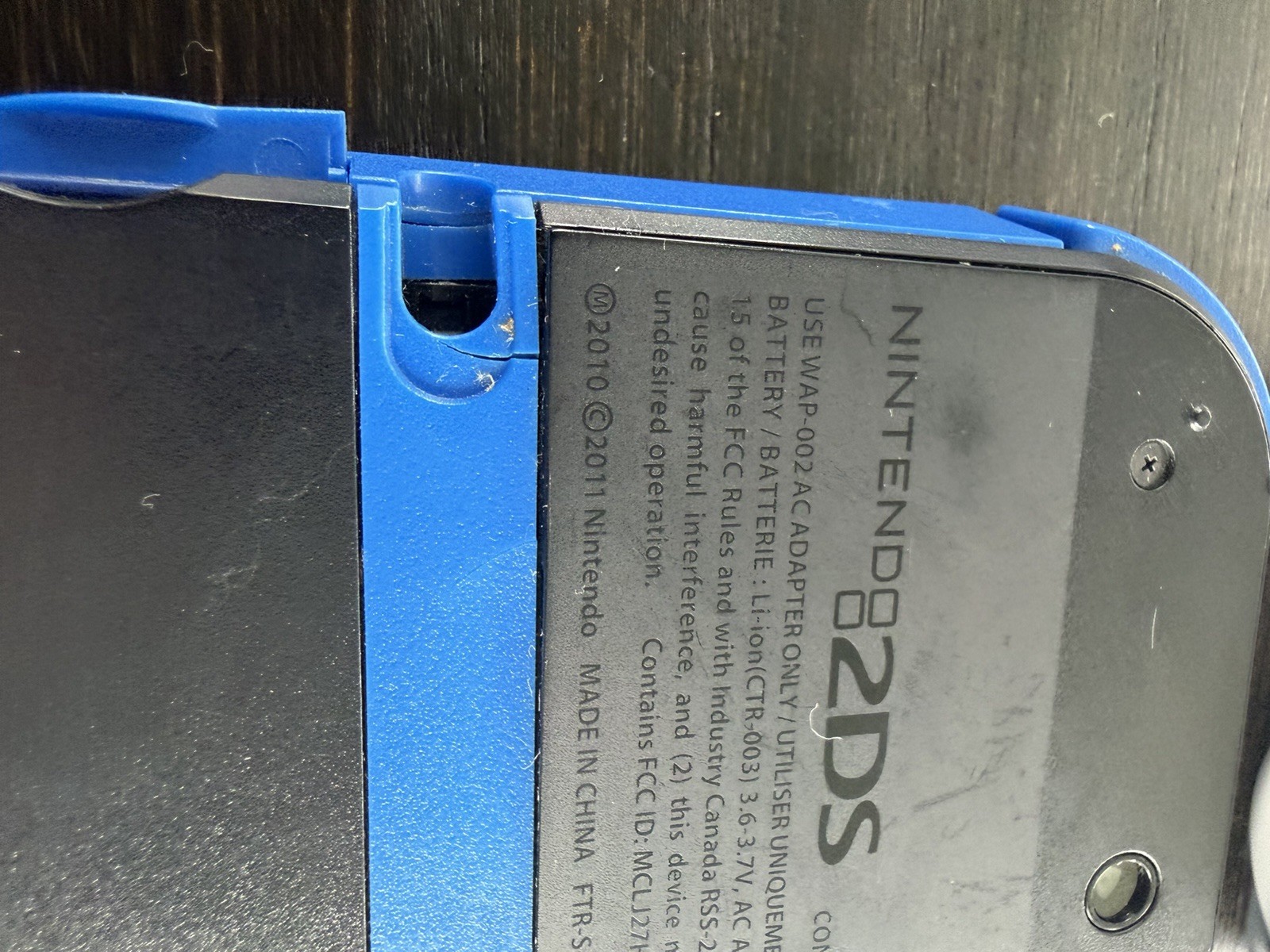 Nintendo 2DS Black/Blue Console w/ Charger & 4GB SD Card Tested READ