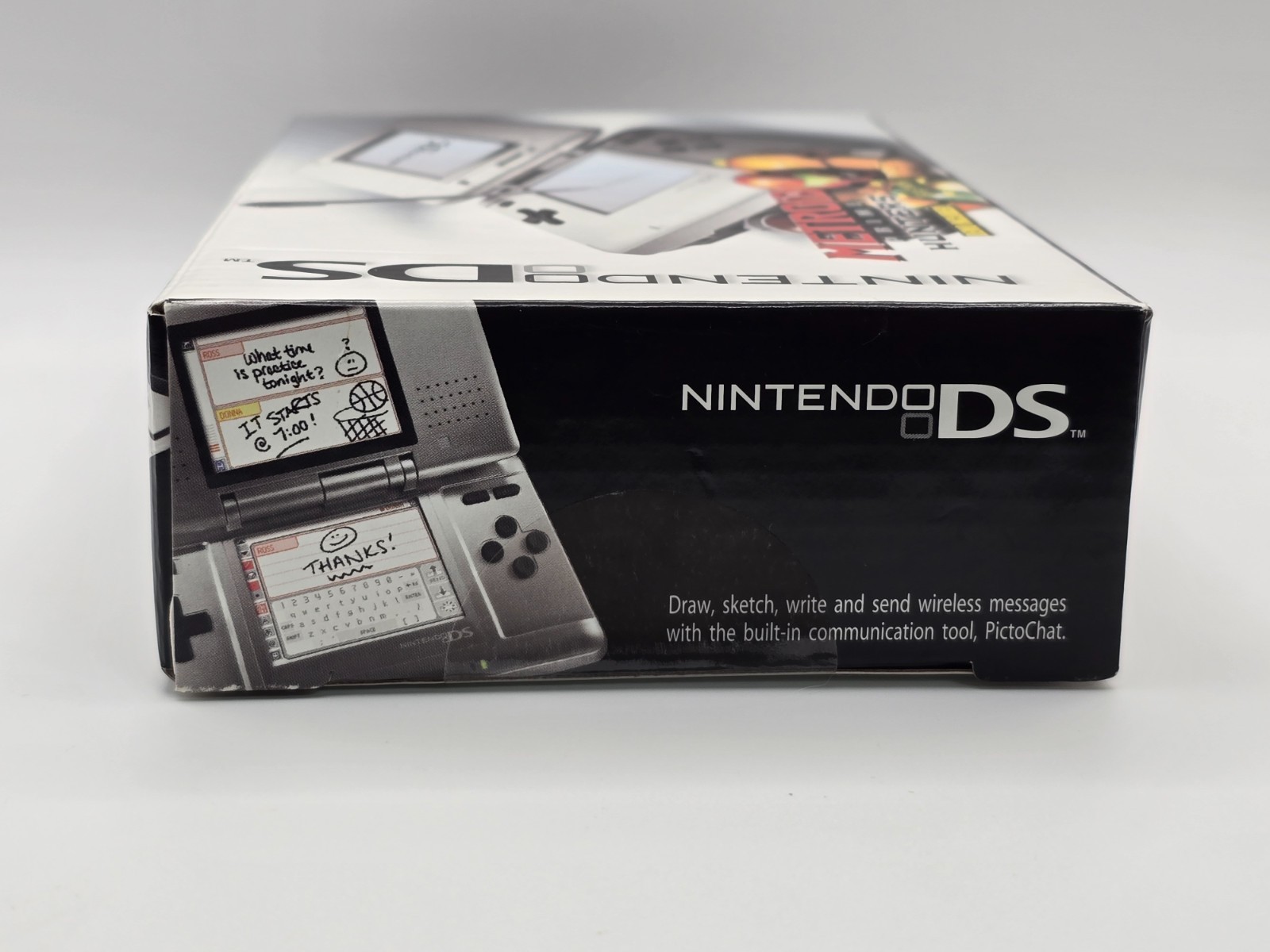 Nintendo DS Handheld Console NTR-001 Silver Metroid Prime Hunters Included CIB