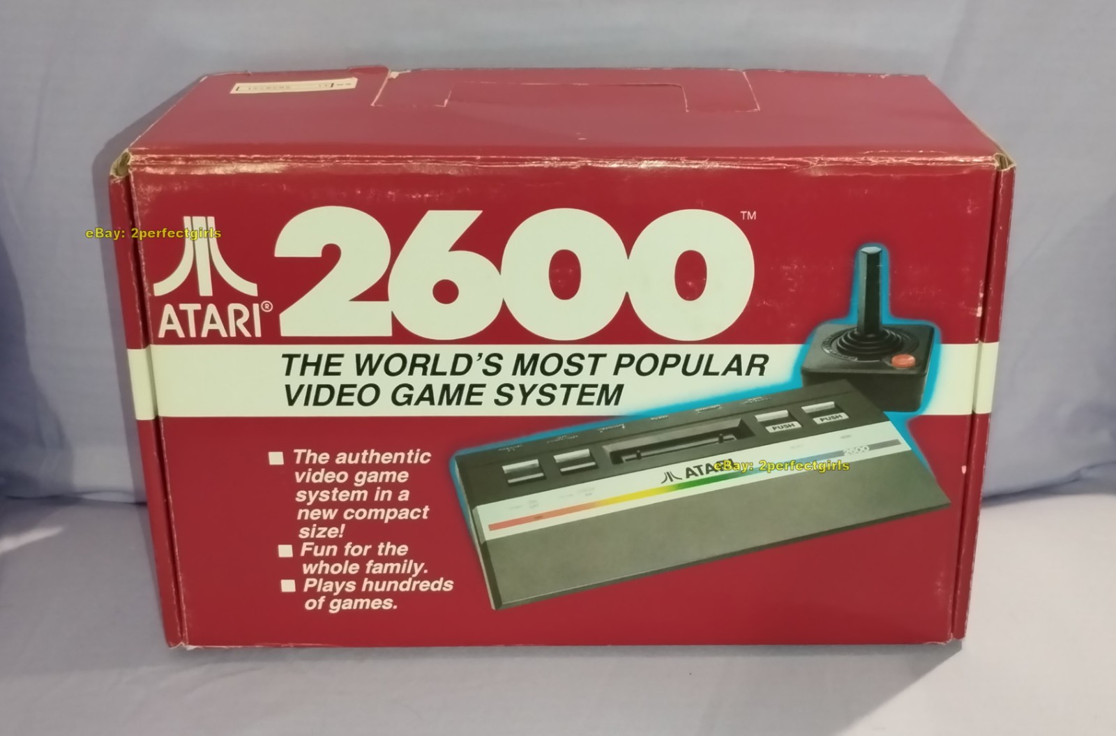 Atari Jr 2600 Rainbow Console CIB w/ALL ORIG Inserts 1987 NM+ HTF TESTED