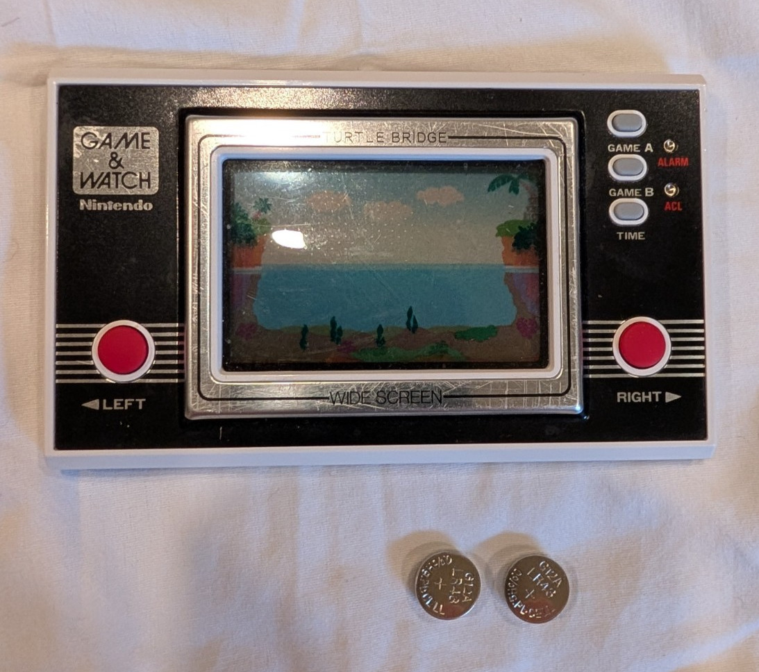 Nintendo Game & Watch Turtle Bridge TL-28 w Batteries TESTED WATCH VIDEO