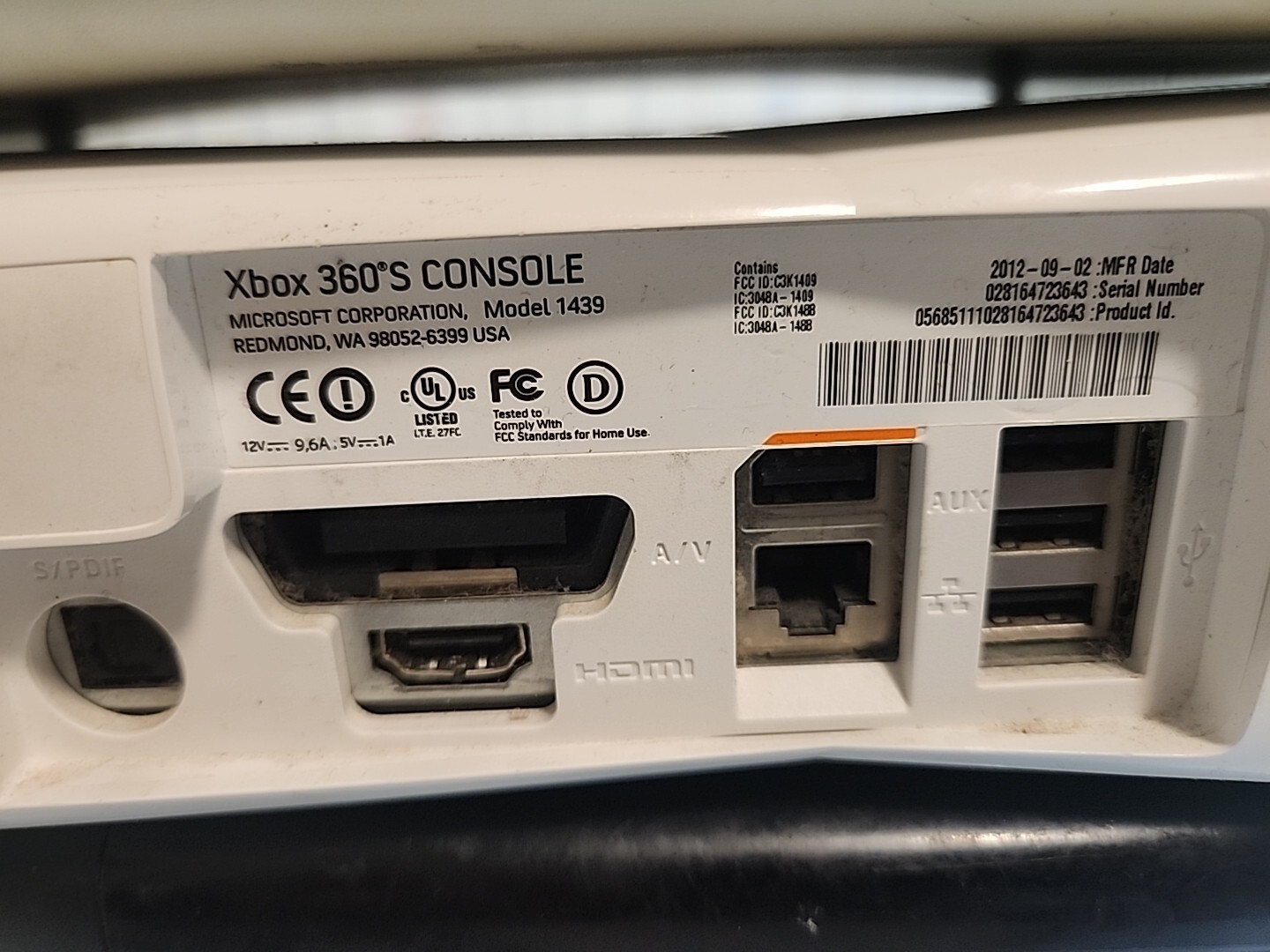 Lot of 4 Xbox 360 S/E Consoles Only AS-IS Untested Unknown Condition.