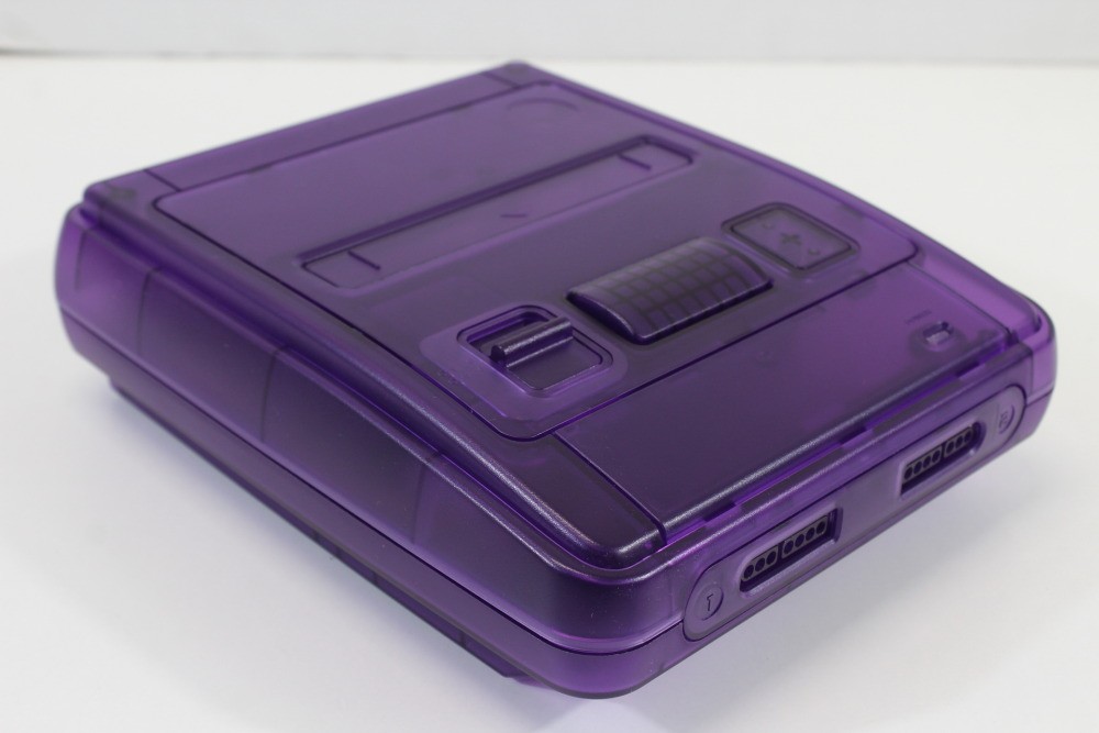 Nintendo Super Famicom Clear Purple Console AC AV Bundle PLAY SFC & SNES Games