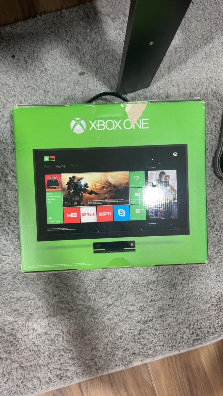 Xbox One Console Bundle w/ Original Box, Kinect Sensor, 3 Controllers & 9 Games