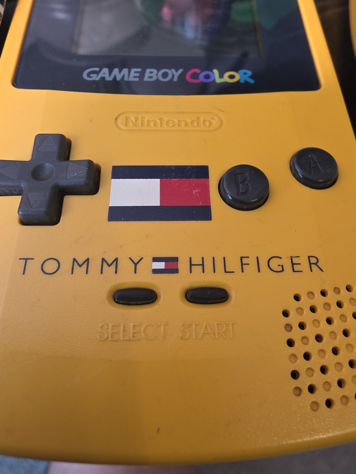 Rare Tommy Hilfiger Nintendo Game Boy Color Yellow CGB-001 Tested Working