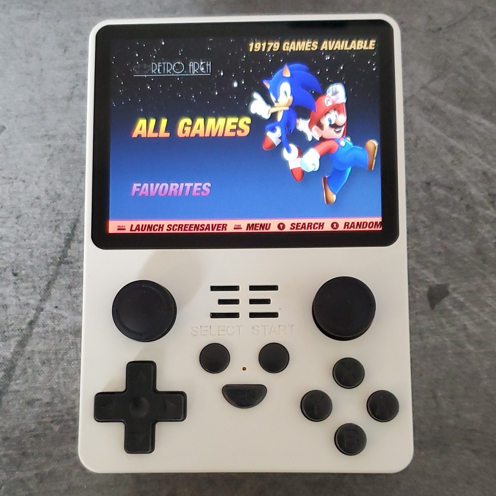Powkiddy RGB20S White Handheld Game Console Dual MicroSD 16GB + 64GB