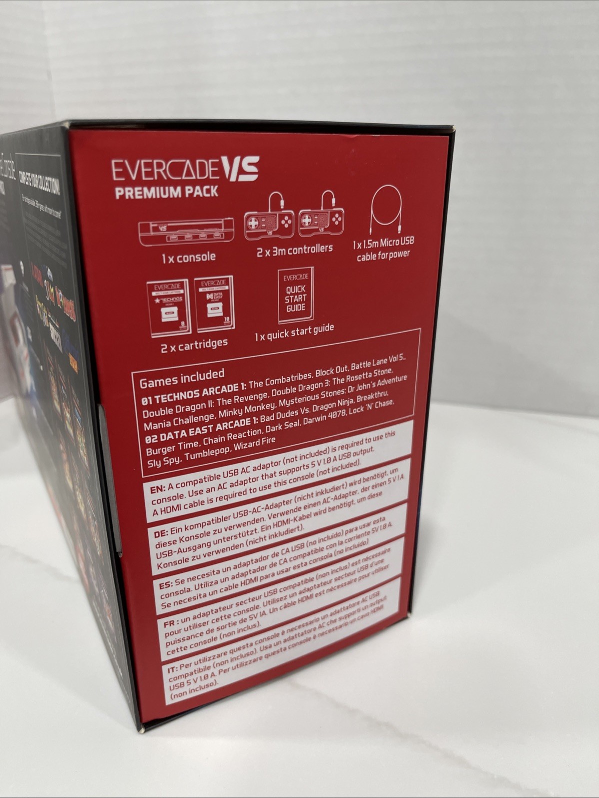 Blaze Evercade VS Premium Pack Retro Game Console VGC Controller Manual READ