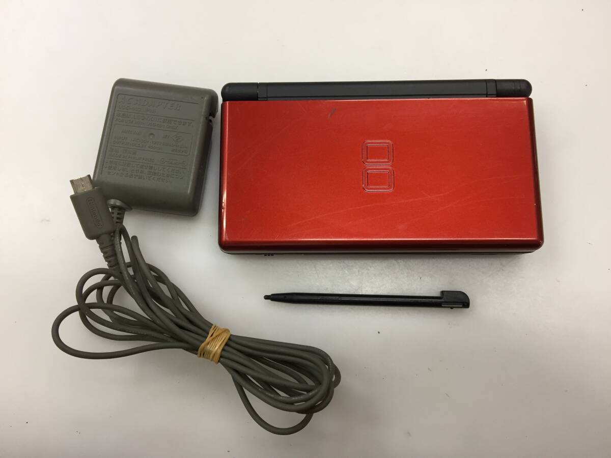 Nintendo DS Lite Console W/Charger USG-001 Crimson Red/Black